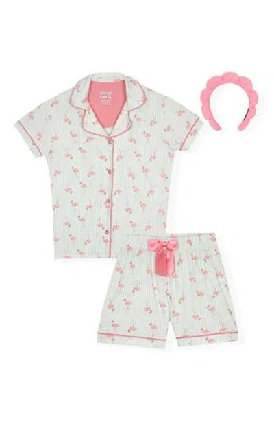 Sleep On It Kids' Two-piece Short Pajamas & Headband Set In Blue