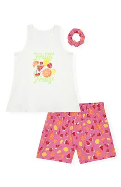 Sleep On It Kids' Yummy 2-piece Pajamas & Scrunchie Set In Pink