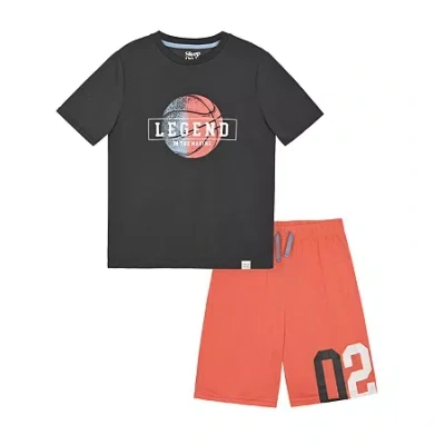 Sleep On It Little & Big Kid Boys Crew Neck Short Sleeve 2-pc. Pajama Set In Multi
