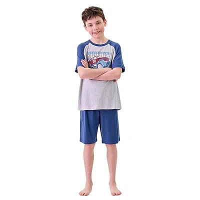 Sleep On It Little & Big Kid Boys Crew Neck Short Sleeve 3-pc. Pajama Set In Blue