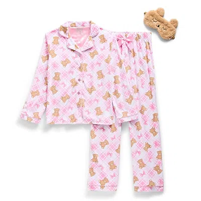 Sleep On It Little & Big Kid Girls Long Sleeve 2-pc. Pajama Set In Pink