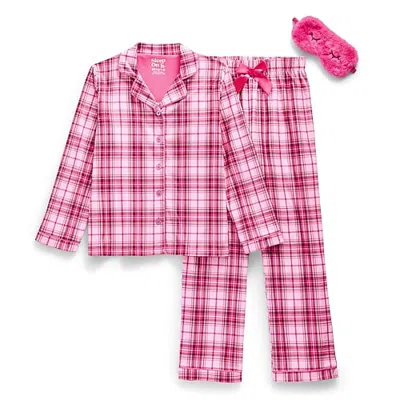 Sleep On It Little & Big Kid Girls Long Sleeve 2-pc. Pajama Set In Pink
