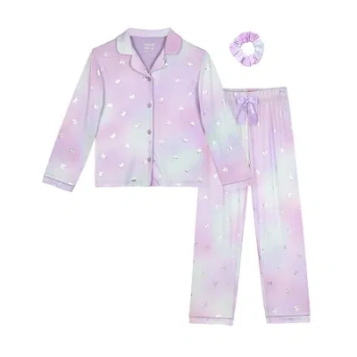 Sleep On It Little & Big Kid Girls Long Sleeve 3-pc. Pajama Set In Multi