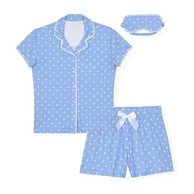 Sleep On It Little & Big Kid Girls Short Sleeve 2-pc. Pajama Set In Blue