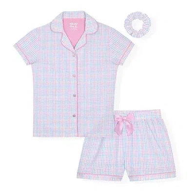 Sleep On It Babies' Toddler Girls Short Sleeve 2-pc. Pajama Set In Brown