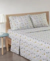 Sleep Philosophy Novelty Printed Cotton Flannel 4-pc. Sheet Set, King In Grey Dogs