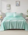 Sleep Philosophy Micro-fleece 4-pc. Sheet Set, California King In Aqua