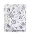 Sleep Philosophy Micro-fleece 3-pc. Sheet Set, Twin In Grey Snowflake