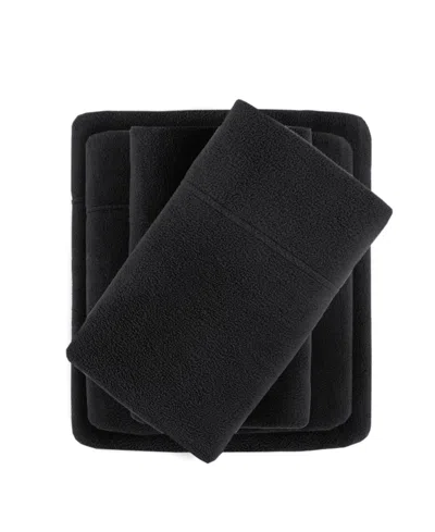 Sleep Philosophy Micro-fleece 4-pc. Sheet Set, Queen In Black