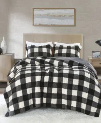Sleep Philosophy True North By  Brooks Sherpa Down Alternative Comforter Sets In Open Gray
