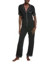 Sleep Riot 2pc Pant & Shirt Sleep Set In Black