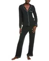 Sleep Riot 2pc Pant & Shirt Sleep Set In Black