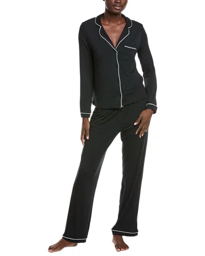 Sleep Riot 2pc Pant & Shirt Sleep Set In Black