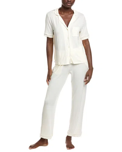 Sleep Riot 2pc Pant & Shirt Sleep Set In Brown