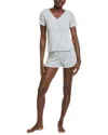 Sleep Riot 2pc Short & Shirt Sleep Set In Gray