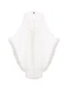 Sleeper Afrodita Feather-trim Robe In White