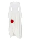 Sleeper Aurora Floral-appliqué Dress In White