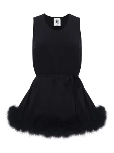 Sleeper Bisou Bisou Feathers Top In Black