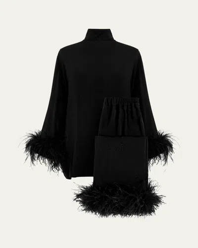 Sleeper Black Tie Pyjama Set