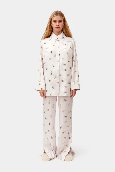Sleeper Blossom Printed Shirt In Beige