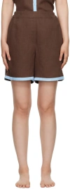 Sleeper Brown Garrick Shorts In Brown