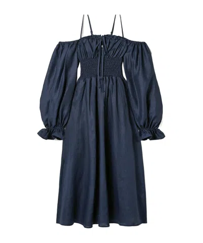 Sleeper Cancan Maxi Dress In Blue