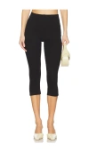 Sleeper Ribbed Texture Stretch Fit Leggings In Black