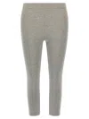 Sleeper Ribbed Texture Stretch Fit Leggings In Gray