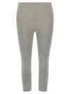 Sleeper Ribbed Texture Stretch Fit Leggings In Gray