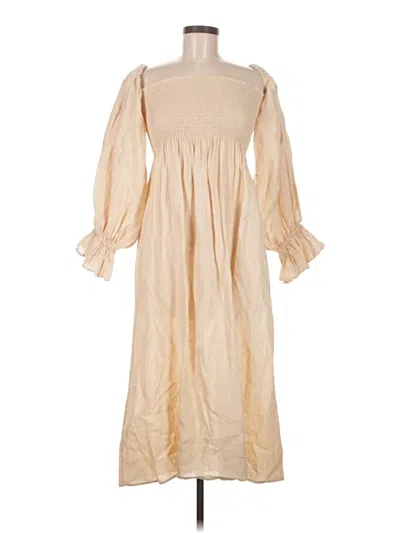Pre-owned Sleeper Casual Dress In Tan