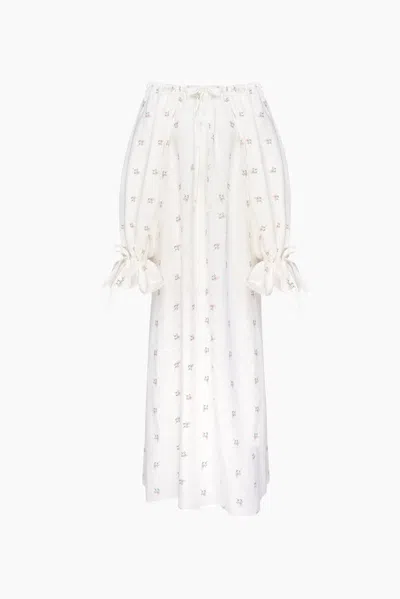 Sleeper Cha-cha Linen Maxi Dress In Bouquets