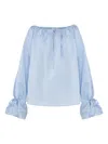Sleeper Cha-cha Lounge Blouse In Blue