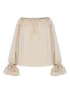 Sleeper Cha-cha Lounge Blouse In Neutrals
