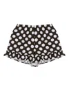Sleeper Cha Cha Polka Dot Shorts Set In Black