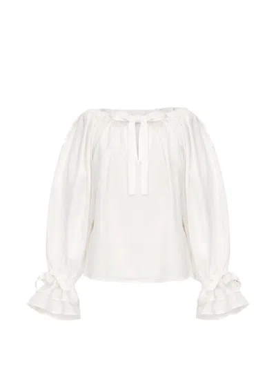SLEEPER CHA-CHA BILLOWY-SLEEVES BLOUSE