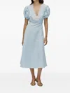 Sleeper Checked Midi Dress In Blue
