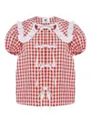 Sleeper Checked Pyjama Top In Red