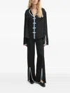 Sleeper Contrast-trim Pajamas In Black