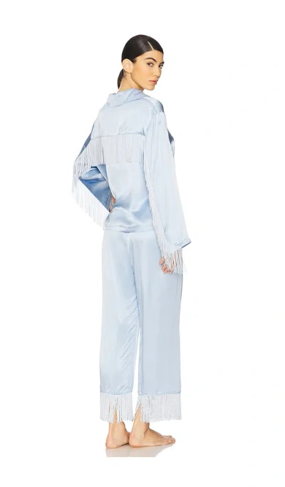Sleeper Cosmic Cowboy Fringed Set In Blue