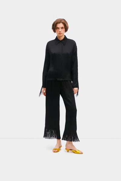 Sleeper Cosmic Cowboy Fringed Set In Black