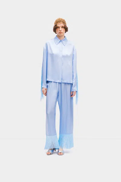 Sleeper Cosmic Cowboy Fringed Set In Blue