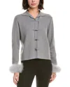 Sleeper Crane Cardigan In Gray