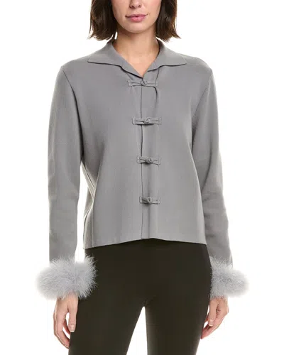 Sleeper Crane Cardigan In Gray
