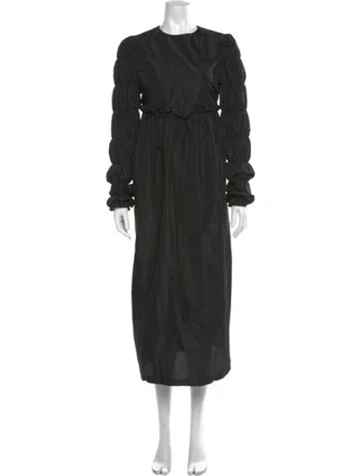 Pre-owned Sleeper Crew Neck Long Dress In Black