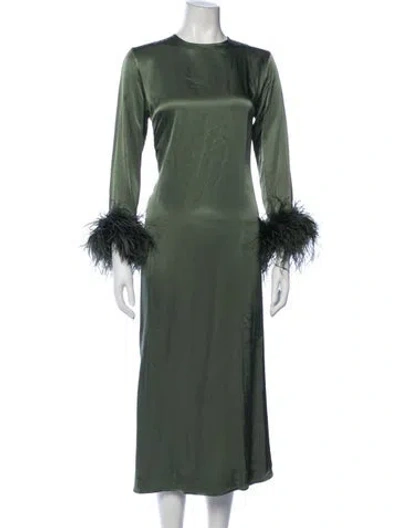 Pre-owned Sleeper Crew Neck Long Dress W/ Tags In Green