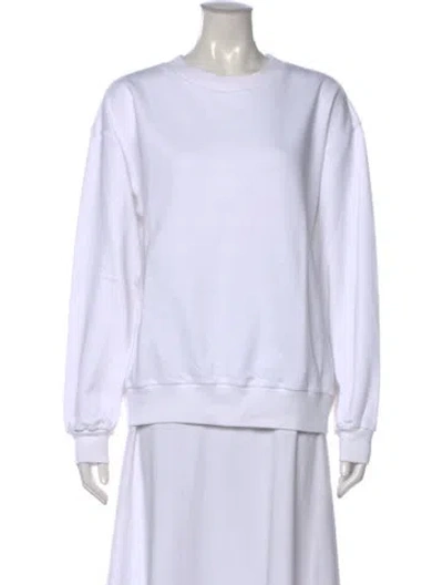 Pre-owned Sleeper Crew Neck Long Sleeve Sweatshirt In White