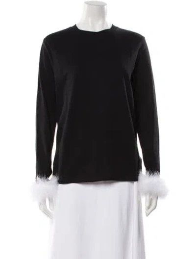 Pre-owned Sleeper Crew Neck Long Sleeve Top In Black
