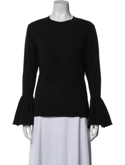Pre-owned Sleeper Crew Neck Long Sleeve Top In Black