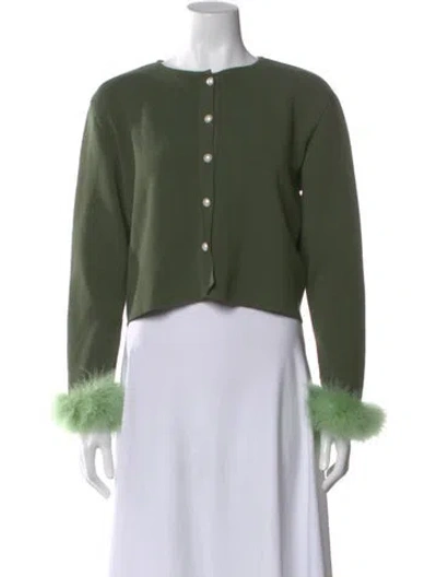 Pre-owned Sleeper Crew Neck Long Sleeve Top In Green