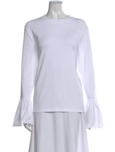 Pre-owned Sleeper Crew Neck Long Sleeve Top W/ Tags In White